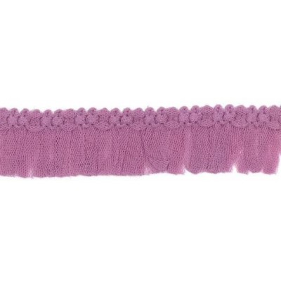 45773 PUNTILLA NYLON FRUNCIDA DALMA POLIESTER 100%  MAGENTA Venta en piezas de 25.00 M