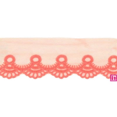 46827 725004-240_UNAI PUNTILLA NYLON ALG.50%-NYLON 50% CORAL Venta en piezas de 27.40 M