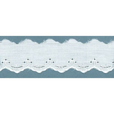48162 TIRA BATISTA LANETTA POLIESTER 60%-ALGODON 40% BLANCO-001 Venta en piezas de 13.80 M