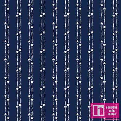 64588 PATCH.AMERICANO ROOTIN TOOTIN (14) 110 CM. ALGODON 100% MARINO/CREMA Venta en piezas de 6.80 M