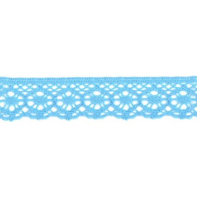 9702-21 PUNTILLA BOLILLO AURORA 30 MM. ALGODON 100% CELESTE Venta en piezas de 25.00 M