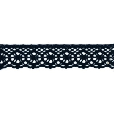 9702-22 PUNTILLA BOLILLO AURORA 30 MM. ALGODON 100% MARINO Venta en piezas de 25.00 M