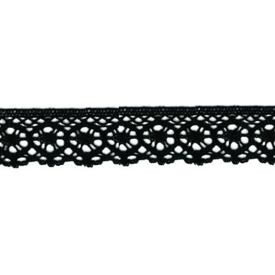 9702-4 PUNTILLA BOLILLO AURORA 30 MM. ALGODON 100% NEGRO Venta en piezas de 25.00 M