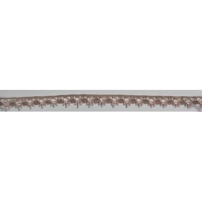 3480-GA PUNTILLA BOLILLO EROS ALGODON 79%-VISCOSA 21% CAMEL/ROSA Venta en piezas de 30.00 M