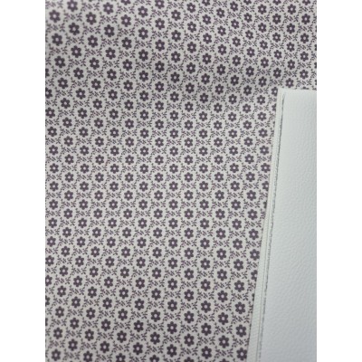 68033 TEJIDO ESTAMPADO SESAMO (96) 150 CM. 145 GR/M2. ALGODON 100% NATURAL/MORADO Venta en piezas de 10.00 M
