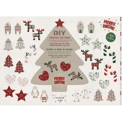 68040 DECORACIONES ARBOL HALP PANAMA ESTAMPADO (02) PANEL 150x110 M.-200 GR/M2- ALGODON 100% CRUDO Venta en piezas de...