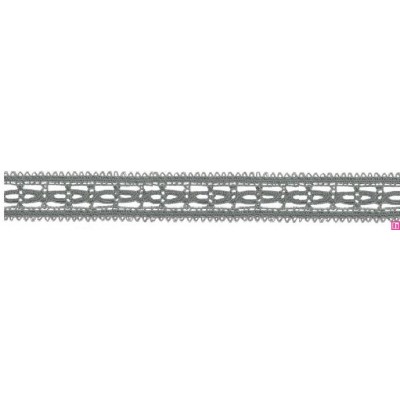 727387-0034 ENTREDOS BOLILLO NIARA 23 MM. POLIESTER 100% GRIS Venta en piezas de 25.00 M