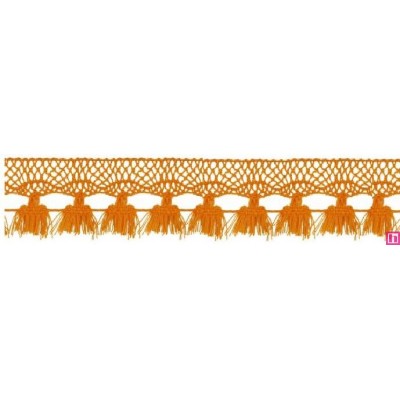 727388-008 FLECO BOLILLO SHAIRA 30 MM. POLIESTER 100% NARANJA Venta en piezas de 25.00 M