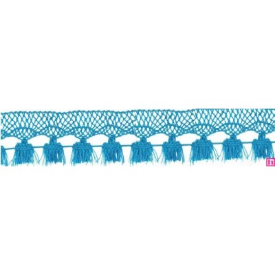 727388-016 FLECO BOLILLO SHAIRA 30 MM. POLIESTER 100% TURQUESA Venta en piezas de 25.00 M