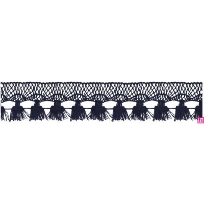 727388-020 FLECO BOLILLO SHAIRA 30 MM. POLIESTER 100% MARINO Venta en piezas de 25.00 M