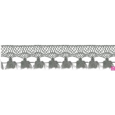 727388-034 FLECO BOLILLO SHAIRA 30 MM. POLIESTER 100% GRIS Venta en piezas de 25.00 M