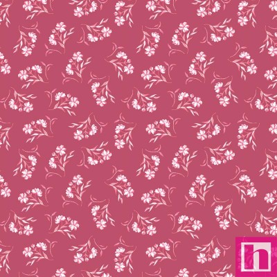 P121-CCHA6491ROSE PATCH. AMERICANO COQUETTE CHARM (14) 110 CM. ALGODON 100% ROJO Venta en piezas de 7.00 M