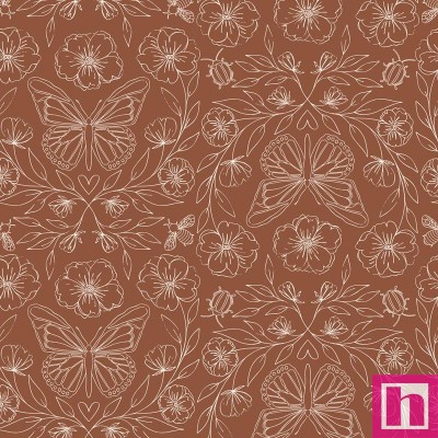 P121-MEAD6483RUST PATCH. AMERICANO MEADOWLIGHT (11) 110 CM. ALGODON 100% TEJA Venta en piezas de 7.00 M