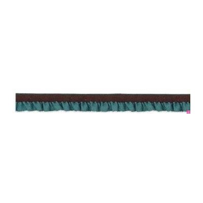 116800-12-52 ERESTO REMATE FRUNCIDO ELASTICO 12 MM. POLIESTER-ELASTICO VERDE/MARRON Venta en piezas de 20.00 M