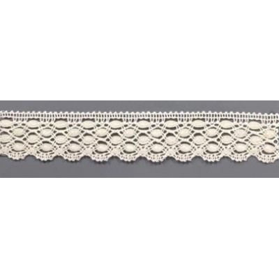 9325-101 PUNTILLA BOLILLO ENELDO 25 MM. ALGODON 100% NATURAL Venta en piezas de 25.00 M