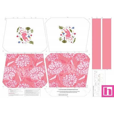 68145 TOTE BAGS TIGRE - REVERSIBLE Y REPELENTE AL AGUA  (36) 45X50 CMS. POLIESTER 100% ROSA Venta en piezas de 1.00 U