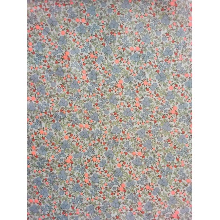 67569 VIENA ESTAMPADA SHYLA (02) 150 CM. 120 GR/M2. ALGODON ORG.100% NARANJA FLUOR Venta en piezas de 10.00 M