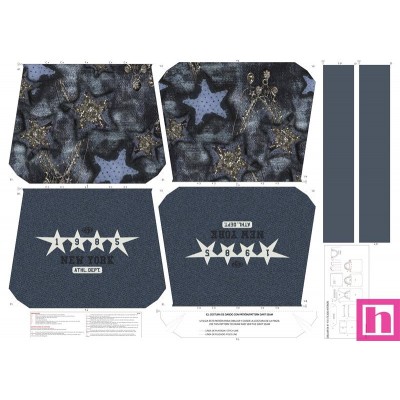 68116 TOTE BAGS VAQUERA -  REVERSIBLE Y REPELENTE AL AGUA  (07) 45X50 CMS. POLIESTER 100% DENIM Venta en piezas de 1.00 U