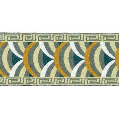9569-65-1 TAPACOSTURAS ETNICO 65 MM. POLIESTER 100% VERDE Venta en piezas de 15.00 M