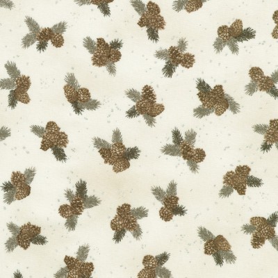 P137-SRKM-23707-303 PATCH. AMERICANO HOLIDAY FLOURISH - FOREST GLEN (49) 110 CM. ALGODON 100% NATURAL/PLATA METALLIC Venta en pi
