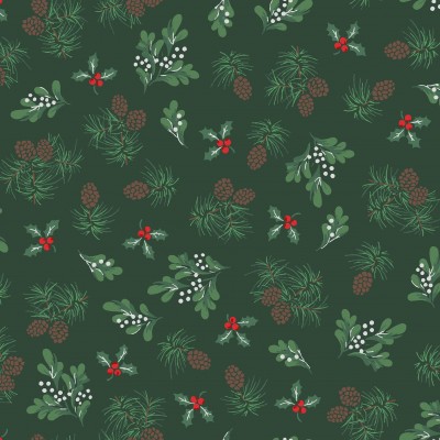 P17-MASM11110-G PATCH. AMERICANO MERRY MIX (02) 110 CM. ALGODON 100% VERDE/PLATA METALLIC Venta en piezas de 7.00 M