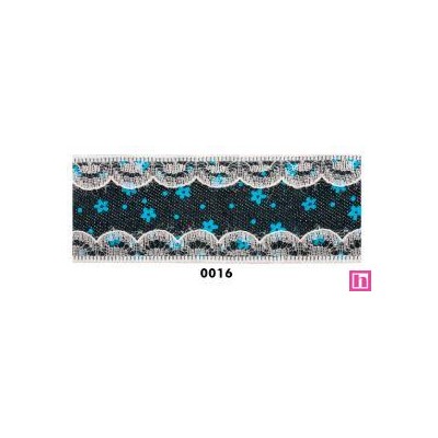 119608-30-16 BONECI GALON FANTASIA JEAMS 30 MM ACRILICO 100% AZUL Venta en piezas de 12.50 M