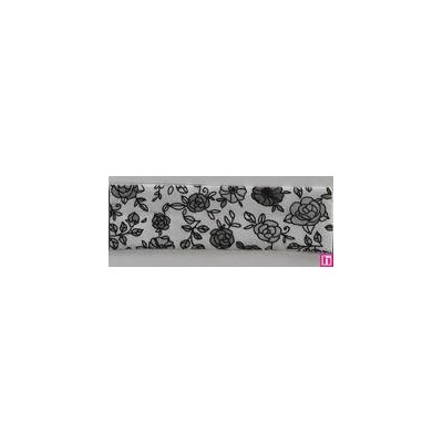 3366-18-04 BIES PERFILADO EILEN-FLORAL 18 MM. POLIESTER 70%-ALGODON 30% BLANCO/GRIS Venta en piezas de 25.00 M