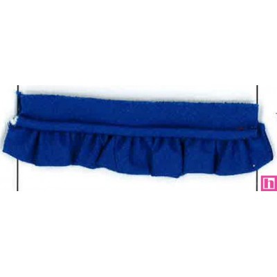 43154 VIVO FRUNCIDO CAMELIA POLIESTER 50%-ALGODON 50% AZUL Venta en piezas de 25.00 M