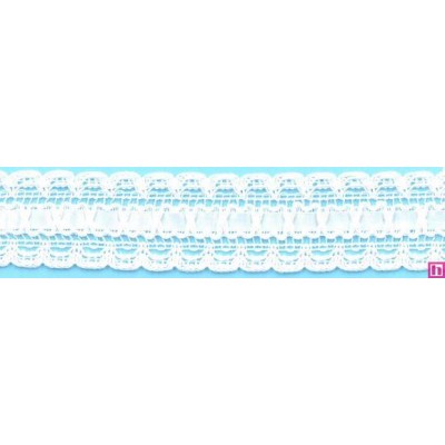 56775 TOKE GALON BOLILLO 35 MM. ALGODON 75%-POLIESTER 25% BLANCO Venta en piezas de 20.00 M