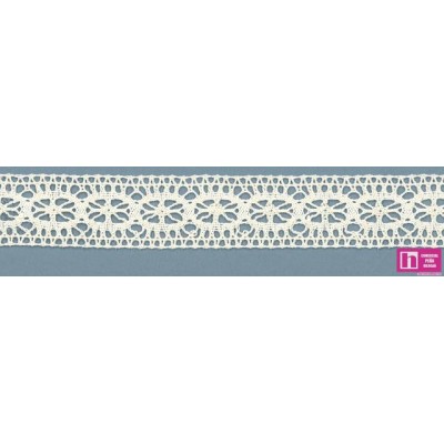 58144 ELINAS ENTREDOS BOLILLO 23 MM. ALGODON 100% MARFIL Venta en piezas de 25.00 M