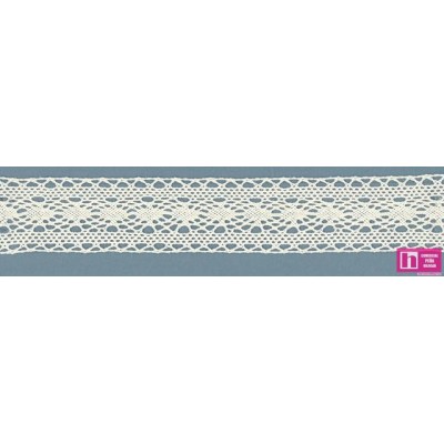 58146 PRESSINA ENTREDOS BOLILLO 25 MM. ALGODON 100% MARFIL Venta en piezas de 25.00 M