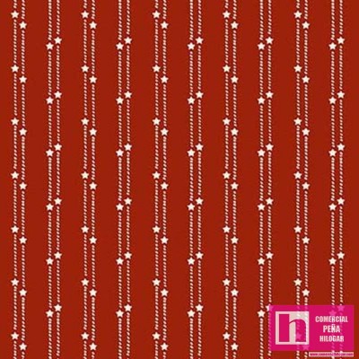 64590 PATCH.AMERICANO ROOTIN TOOTIN (16) 110 CM. ALGODON 100% ROJO/CREMA Venta en piezas de 6.80 M