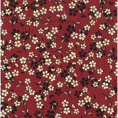 68082 TEJIDO ESTAMPADO MOGAN (01) 1.40 M. 110 GR/M2. ALGODON 100% GRANATE Venta en piezas de 10.00 M