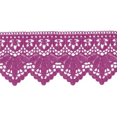 908245-07 PUNTILLA GUIPUR FANTASIA ABDIAS 88 MM. POLIESTER 100% VIOLETA Venta en piezas de 9.10 M
