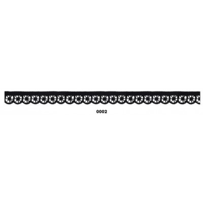 908246-02 REMATE GUIPUR FANTASIA LIORA 10 MM. POLIESTER 100% NEGRO Venta en piezas de 18.20 M