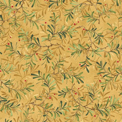 P133-17274-30 PATCH. AMERICANO 12 DAYS OF CHRISTMAS (09) 110 CM. ALGODON 100% MOSTAZA Venta en piezas de 6.80 M