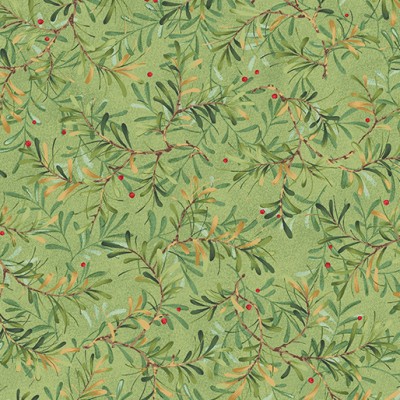 P133-17274-42 PATCH. AMERICANO 12 DAYS OF CHRISTMAS (20) 110 CM. ALGODON 100% VERDE Venta en piezas de 6.80 M