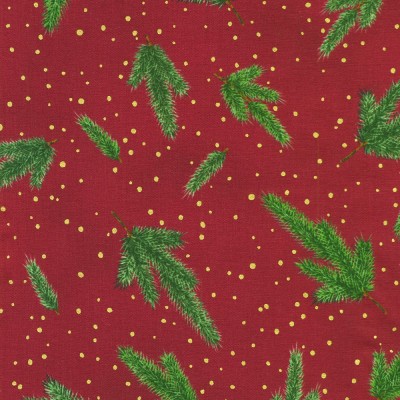 P137-SRKM-23703-113 PATCH. AMERICANO HOLIDAY FLOURISH - FOREST GLEN (36) 110 CM. ALGODON 100% FRAMBUESA/DORADO METALLIC Venta en