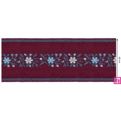 125619-60-60 TAPACOSTURAS FANTASIA KESIA 60 MM. POLIESTER 100% VINO Venta en piezas de 15.00 M