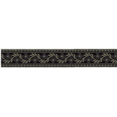 125620-27 CINTA JACQUARD SAMIR 30 MM. POLIESTER 100% NEGRO/GRIS Venta en piezas de 15.00 M