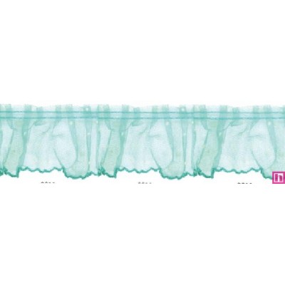 126952-011 VOLANTE TUL FRUNCIDO DOTIA 60 MM. POLIESTER 100% AGUA Venta en piezas de 10.00 M