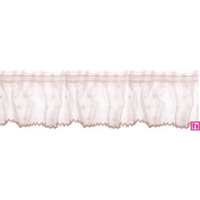 126952-055 VOLANTE TUL FRUNCIDO DOTIA 60 MM. POLIESTER 100% MAQUILLAJE Venta en piezas de 10.00 M