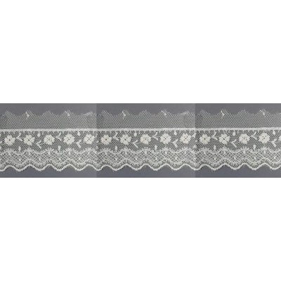 12732-0 PUNTILLA TUL BORDADO SARIKA 30 MM. POLIESTER 100% NATURAL Venta en piezas de 14.80 M
