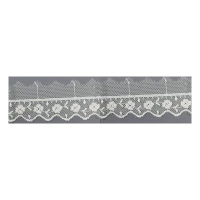 12734-0 PUNTILLA TUL BORDADO SARIKA 17 MM. POLIESTER 100% NATURAL Venta en piezas de 14.80 M