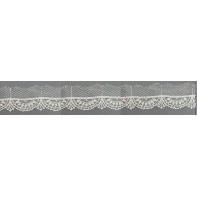 12744-0 PUNTILLA TUL BORDADO SURYA 13 MM. POLIESTER 100% NATURAL Venta en piezas de 14.80 M