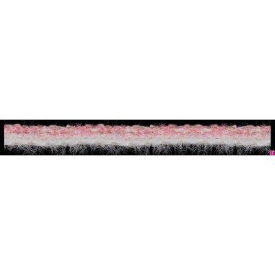 129827-0006 GALON FANTASIA KIKEY 12 MM. POLIAMIDA+ALGODON+METALLIC BLANCO/ROSA Venta en piezas de 20.00 M