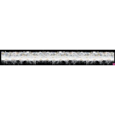 129827-0016 GALON FANTASIA KIKEY 12 MM. POLIAMIDA+ALGODON+METALLIC BLANCO/CIELO Venta en piezas de 20.00 M