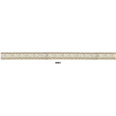 129828-01 GALON TERCIOPELO NANDINI 10 MM. PA+PET+METALLIC BLANCO Venta en piezas de 20.00 M