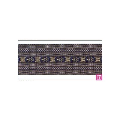 606033-50-06 CINTA JACQUARD CLEO 50 MM. POLIESTER 100% MARINO/DORADO Venta en piezas de 10.00 M