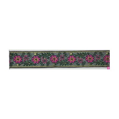 655365-0027 CINTA JACQUARD ZERA 25 MM. POLIESTER 100% GRIS/DORADO Venta en piezas de 7.00 M